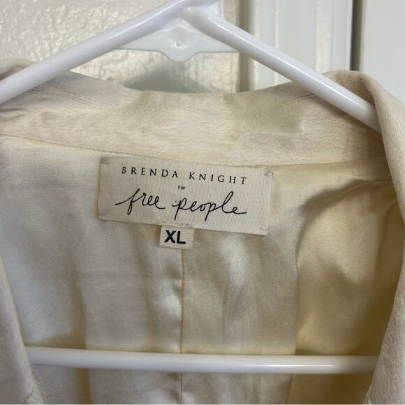 Brenda Knight Free People Cream Lace Blazer XL NWT Double-Breasted - Picture 2 of 14